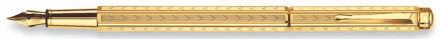 Ручка перьевая Carandache Ecridor Chevron gilded (958.198) F перо сталь позолоченная подар.кор.