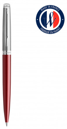 Ручка шариковая Waterman Hemisphere (2146626) Matte SS Red CT M синие чернила подар.кор.
