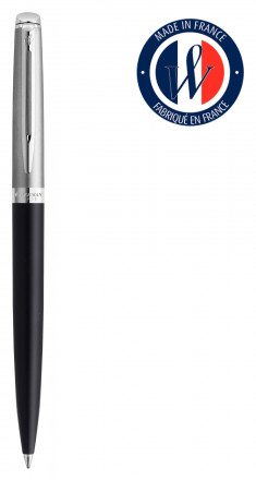 Ручка шариковая Waterman Hemisphere (2146586) Matte SS Black CT M синие чернила подар.кор.