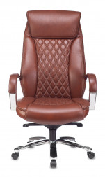 Кресло руководителяT-9924SL светло-коричневый Leather Eichel кожа крестовина металл хром