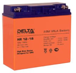 Свинцово-кислотный аккумулятор DELTA HR 12-18 (18 A\ч, 12 В) для ИБП