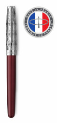 Ручка перьевая Parker Sonnet Premium F537 (2119650) Metal Red CT F перо золото 18K подар.кор.