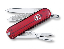 Victorinox Нож-брелок CLASSIC 58 мм. красный полупрозрачный  0.6223.T