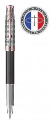 Ручка перьевая Parker Sonnet Premium F537 (2119788) Metal Grey PGT F перо золото 18K подар.кор.