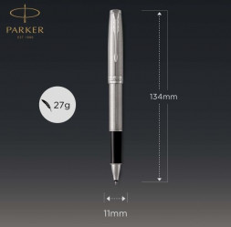 Ручка роллер Parker Sonnet Core T526 (CW1931511) Stainless Steel CT M черн. черн. подар.кор.