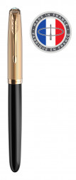Ручка перьевая Parker 51 Premium (2123511) Black GT F перо золото 18K подар.кор.