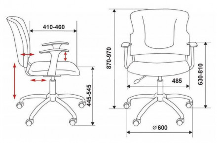 Кресло Ch-323AXSN, динамичная поддержка спины, Бюрократ