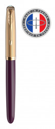 Ручка перьевая Parker 51 Premium (2123516) Plum GT F перо золото 18K подар.кор.
