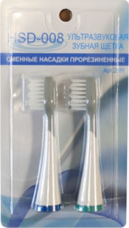 Набор Donfeel HSD-008 (2 шт) запасных насадок прорезиненных для зубной щетки 