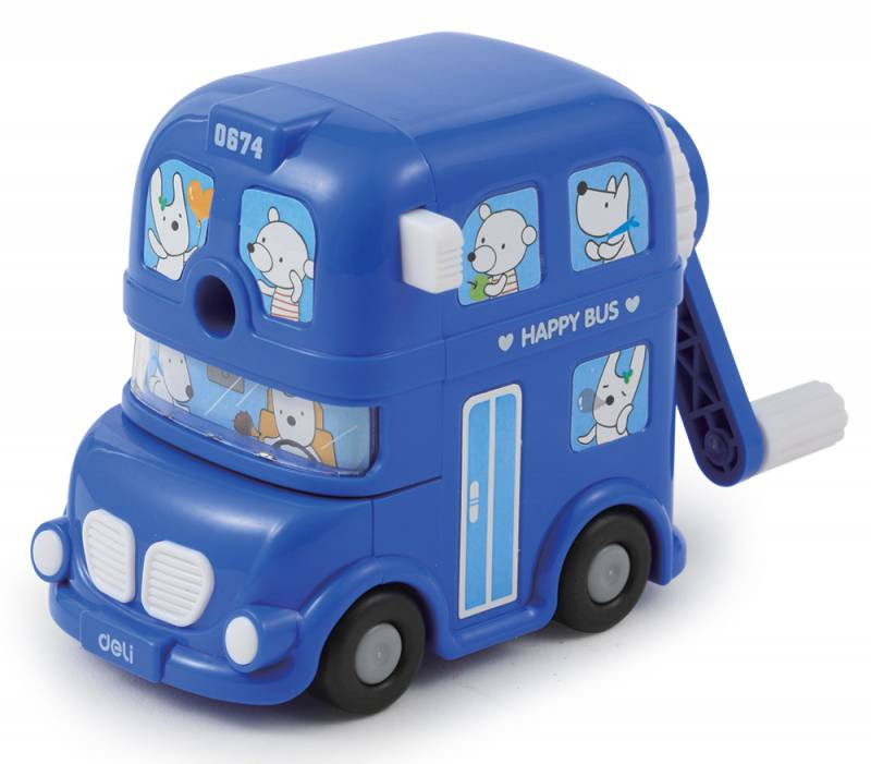 Deli Точилка механическая E0674 Bus Синяя
