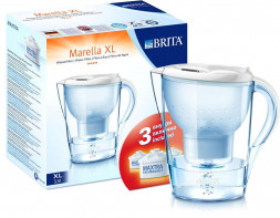БРИТА Марелла XL белый (3,5 л) фильтр-кувшин для воды (включая 3 картриджа Макстра), 1010706