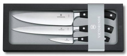 Набор ножей кухон. Victorinox Forged Chefs (7.7243.3) компл.:3шт черный подар.коробка