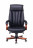 Кресло руководителя T-9922WALNUT/BLACK черный кожа крестовина дерево