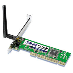Беспроводной сетевой адаптер ASUS PCI-G31, PCI, 802.11g, 54 Мбит/с