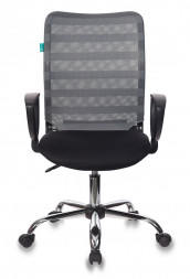 Кресло Бюрократ CH-599AXSL серый TW-32K03 сиденье черный TW-11 сетка/ткань крестовина металл хром