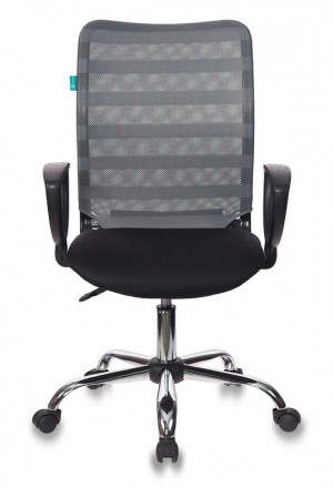 Кресло Бюрократ CH-599AXSL серый TW-32K03 сиденье черный TW-11 сетка/ткань крестовина металл хром