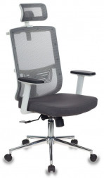 MC-W612-H/GR/GRAFIT кресло с подголовником Бюрократ серое