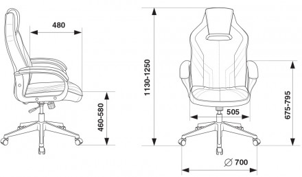 Кресло игровое VIKING 3 AERO искусст.кожа/ткань