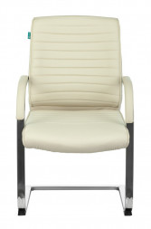 Кресло T-8010N-LOW-V слоновая кость OR-10 искусственная кожа низк.спин. полозья металл хром
