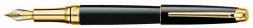 Ручка перьевая Carandache Leman Ebony (4799.272) black lacquered GP F перо золото 18K двухцветное подар.кор.