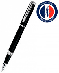 Ручка роллер Waterman Exception Slim (S0637070) Black ST F черные чернила подар.кор.