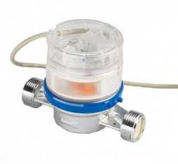 Счетчик воды ETK-I-N-AM, 40°C, DN 20, Qn 2,5, L 130 mm, G1&quot;B, с имп. (10L/Imp.), без присоед., металлорукав (1)