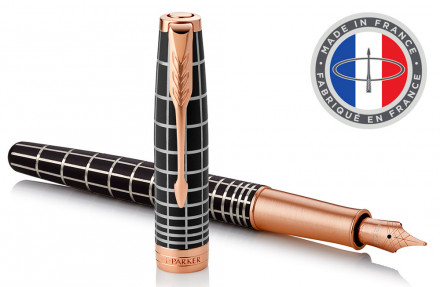 Ручка перьевая Parker Sonnet Premium F531 Masculine (1931480) Brown PGT F перо золото 18K подар.кор.