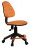 Кресло KD-4-F/TW-96-1 оранжевый детское Бюрократ с подставкой для ног