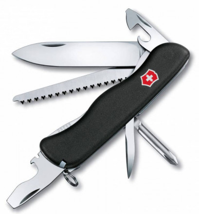 Victorinox Нож для спецслужб с фиксатором лезвия TRAILMASTER черный (с петлей на лезвии)  0.8463.MW3