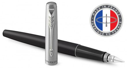 Ручка перьевая Parker Jotter Core F63 (2030947) Bond Street Black CT M перо сталь нержавеющая подар.кор.