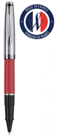 Ручка роллер Waterman Embleme (2100325) Red CT F черные чернила подар.кор.