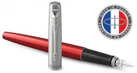 Ручка перьевая Parker Jotter Core F63 (2030949) Kensington Red CT M перо сталь нержавеющая подар.кор.