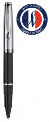 Ручка роллер Waterman Embleme (2100378) Black CT F черные чернила подар.кор.
