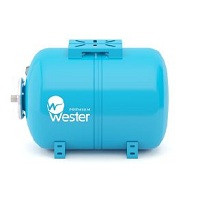 Мембранный бак для водоснабжения горизонтальный Wester WAO80, 0-14-0990           