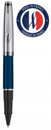 Ручка роллер Waterman Embleme (2100402) Blue CT F черные чернила подар.кор.