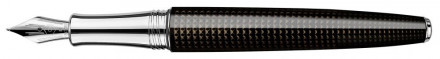 Ручка перьевая Carandache Leman de Nuit RH (4799.009) F перо золото 18K с родиевым покрытием подар.кор.