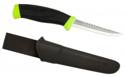 Нож Mora Fishing Comfort Scaler 098 (12208) стальной разделочный для рыбы лезв.98мм прямая заточка салатовый/черный
