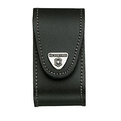 Victorinox Чехол кожаный черный с застежкой Velkro в Блистере