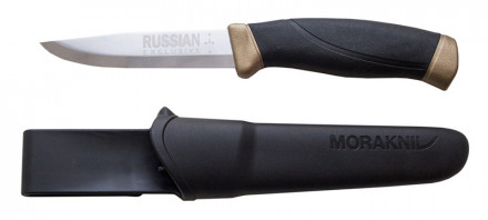 Нож Mora Companion Russian Limited (13643) стальной лезв.103мм прямая заточка черный/золотистый
