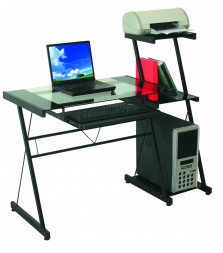 Technospace WRX-08 Компьютерный стол со стеллажом TetChair (Прозрачное стекло)