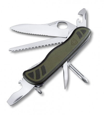 Victorinox Солдатский нож c фиксатором лезвия зеленый  0.8461.MW4DE