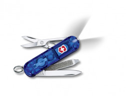 Нож перочинный Victorinox SwissLite Sapphire 0.6228.T2 58мм 7 функций полупрозрачный синий
