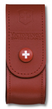 Чехол Victorinox 4.0520.1B1 кожаный для ножей 91мм 2-4 уровня в блистере красный