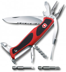 Нож перочинный Victorinox RangerGrip 174 Handyman 0.9728.WC 130мм 17 функций красно-чёрный