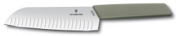 Нож кухонный Victorinox Swiss Modern (6.9056.17K6B) стальной разделочный лезв.170мм оливковый блистер