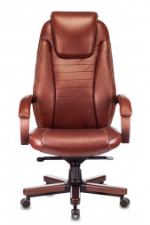 Кресло руководителяT-9923WALNUT светло-коричневый Leather Eichel кожа крестовина металл/дерево