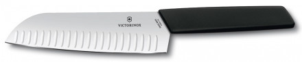 Нож кухонный Victorinox Swiss Modern (6.9053.17KB) стальной лезв.170мм черный блистер