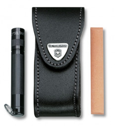 Чехол Victorinox 4.0520.32 кожаный с застежкой Velkro для ножей 91мм 2-4 уровня черный