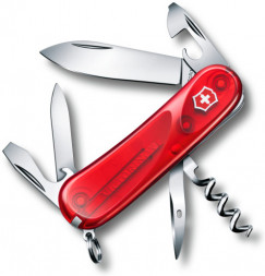 Нож перочинный Victorinox Evolution 10.600 2.3803.ET 85мм 13 функций полупрозрачный красный