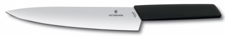 Нож кухонный Victorinox Swiss Modern (6.9013.22B) стальной разделочный лезв.220мм черный блистер